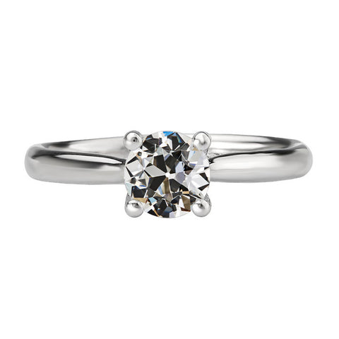 Fancy Solitaire Old Miner Cut Diamond Ring Women’s Jewelry