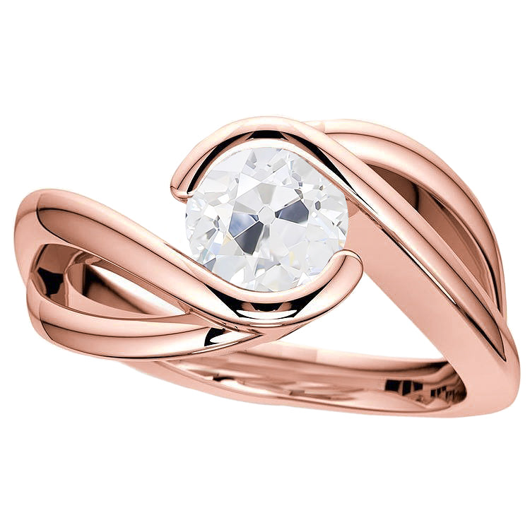 New Style  Sparkling Unique Lady’s Solitaire White Gold Diamond Ring 