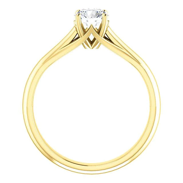 1.50 Cts. Round Yellow Gold Diamond Solitaire Ring 4 Prongs