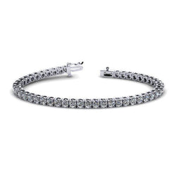 Round Brilliant Cut Lab Grown Diamond Tennis Bracelet 7.50 Carat White Gold