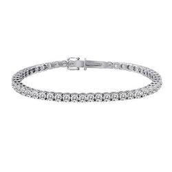 Round Brilliant Lab Grown Diamond Tennis Bracelet 5 Carats White Gold