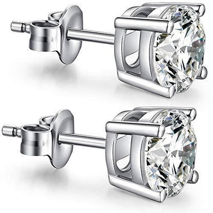 Round Cut 3.50 Carats GIA Certified Lab Grown Diamond Studs Earrings
