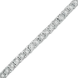 Round Cut Natural Diamond Tennis Bracelet 2.70 Carat Prong Set White Gold
