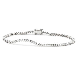 Round Cut Lab Grown Diamond Tennis Bracelet Women Gold Jewelry 2.40 Carats