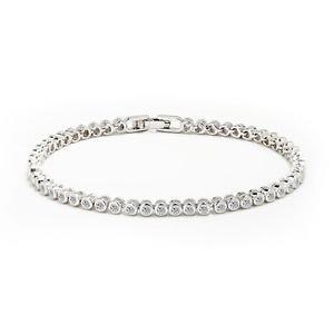 Round Cut Lab Grown Diamonds Bracelet 5 Carats White Gold Jewelry