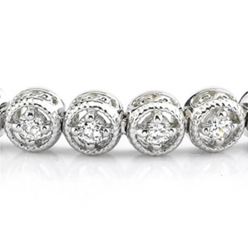 Round Diamond Tennis Bracelet
