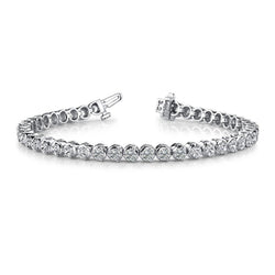 Round Lab Grown Diamond Round Tennis Bracelet Prong Set 10.10 Carat WG 10K