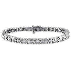 Round Lab Grown Diamond Tennis Bracelet Jewelry 1.80 Ct Solid Gold Cut Mounting