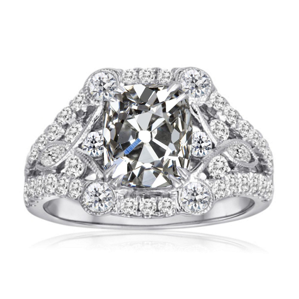 Diamond Old Miner Cut Fancy Anniversary Ring