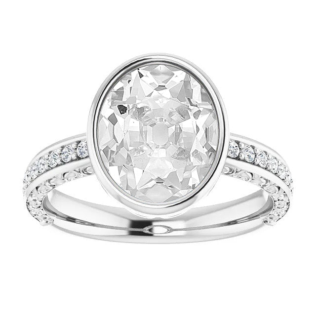 Round & Oval Old Cut Diamond Ring