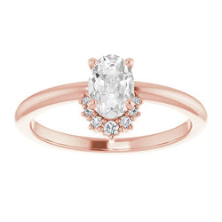 Round & Oval Old European Natural Earth Mined Diamond Ring 4 Prong Set 2.50 Carats