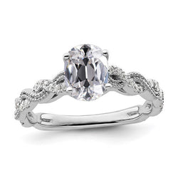 Round & Oval Old Mine Cut Real Natural Earth Mined Diamond Ring Infinity Pave Set 4.50 Carats