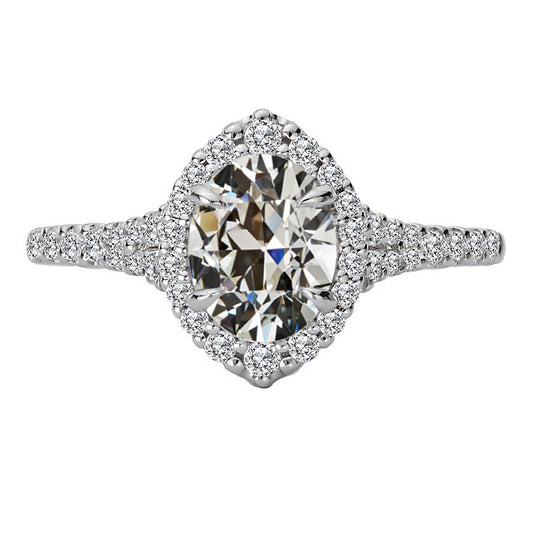 natural round diamond 7ct ring front view