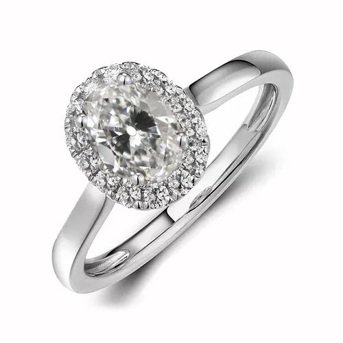 natural round diamond 3.50ct ring front view