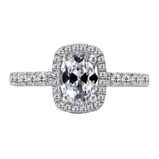 natural round diamond 7ct ring front view