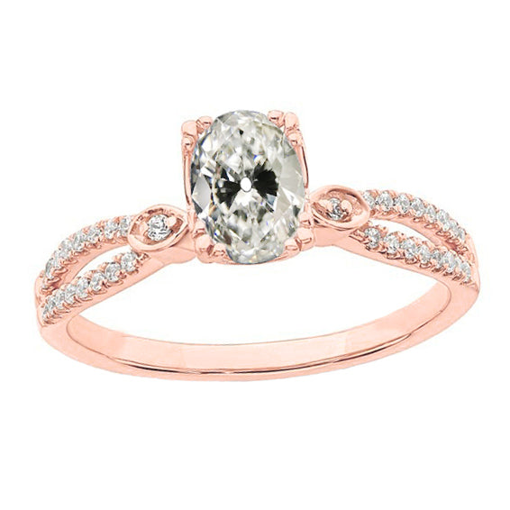 unique style wedding anniversary Old Miner Cut Diamond Ring