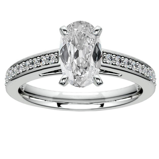 natural round diamond 7ct ring front view