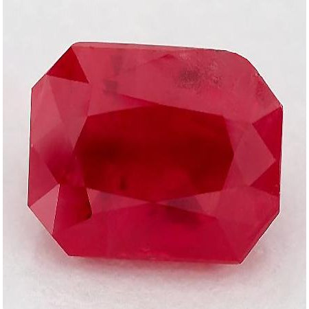 Red Radiant Cut Loose Ruby Fancy 1 Carat Gemstone Loose
