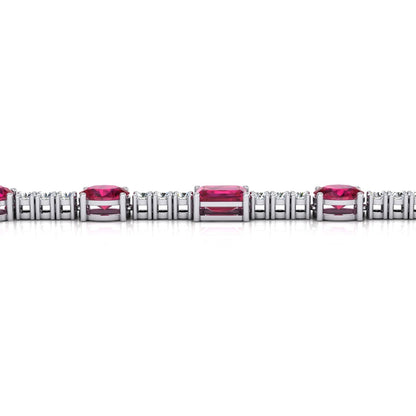 Red Ruby Diamond Necklace 46.50 Carats Gemstone Jewelry