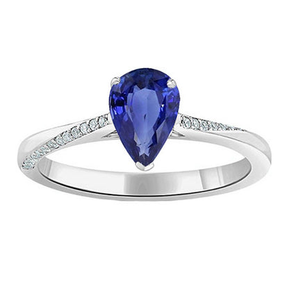 Sapphire Diamond Engagement Ring 2.50 Carats
