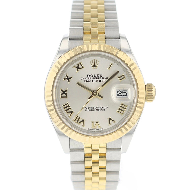natural diamond watch front view