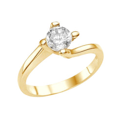 Solitaire 1.75 Carat Diamond Wedding Ring Yellow Gold 14K