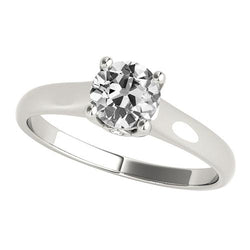 Solitaire Anniversary Ring Old Miner Genuine Natural Earth Mined Diamond 2 Carats Gold Jewelry