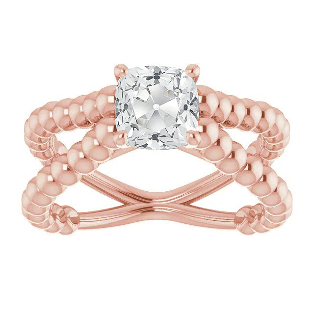 NEw Style Fancy Prong Split Solitaire Ring 