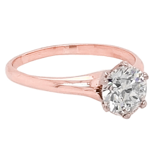  Ring 2 Carats Rose Gold 14K