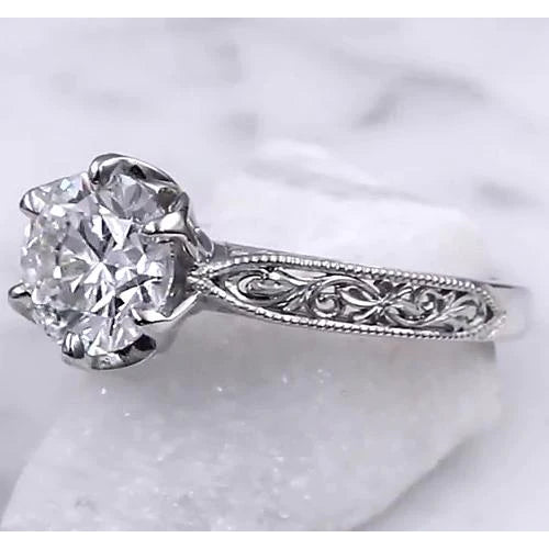 Solitaire Diamond Miligrain Ring 