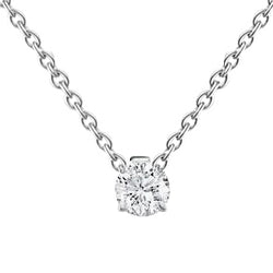 Solitaire Diamond Pendant 0.40 Ct. Jewelry White Gold 14K