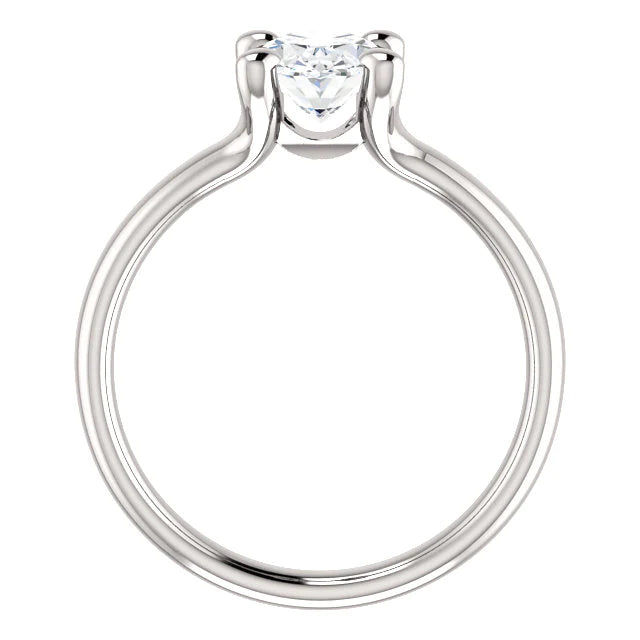 Solitaire Diamond Ring 3.50 Carats White Gold 14K