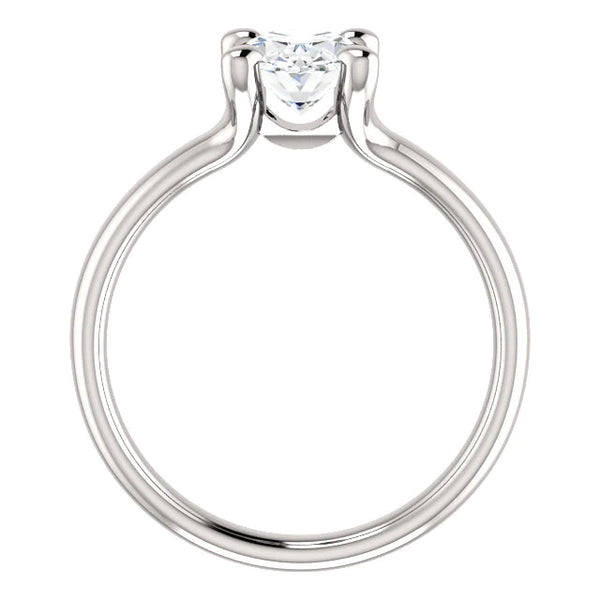Solitaire Diamond Ring 3.50 Carats White Gold 14K
