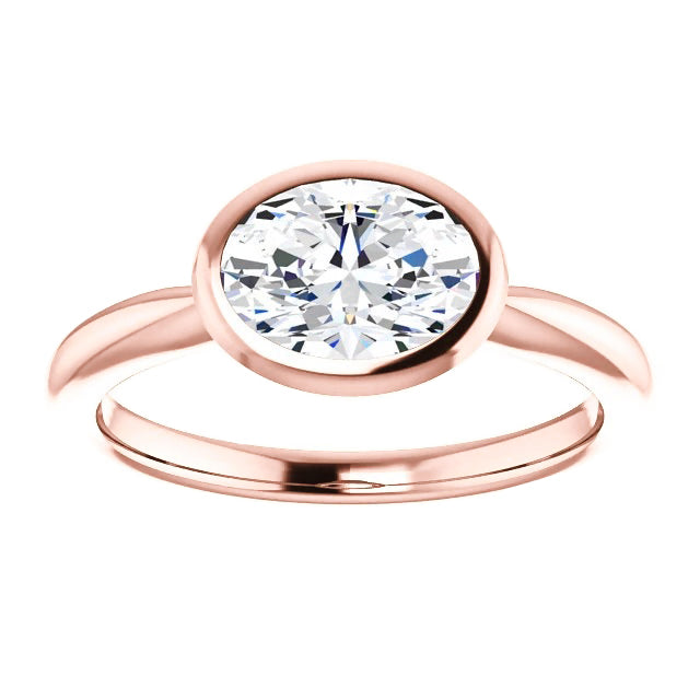 Rose Golden   Women Jewelry Sparkling Unique Solitaire White Gold Diamond