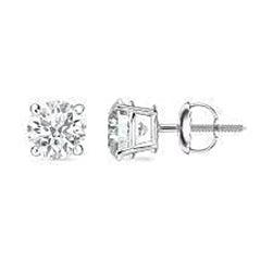 High Quality Wedding Stud Earrings White Gold Diamond
