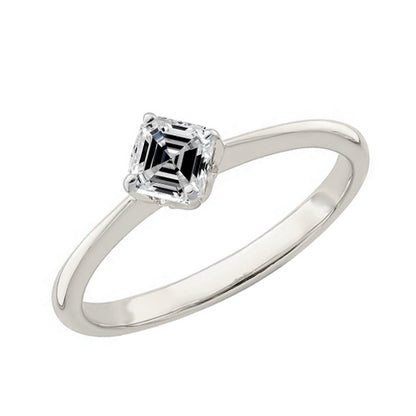   Lady’s Fancy Solitaire Engagement Ring Diamond White Gold