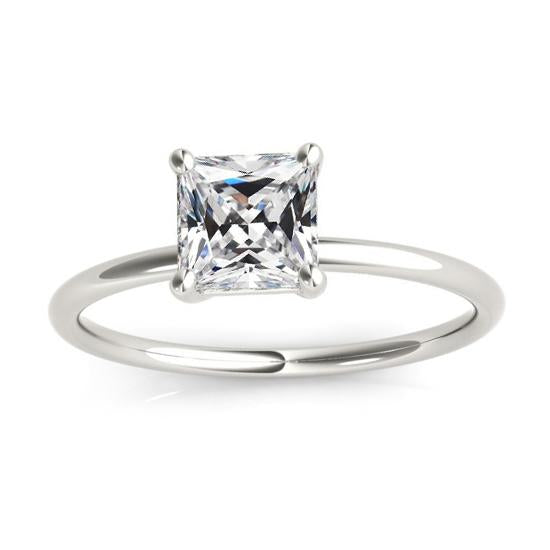 Solitaire Engagement Ring Square Old Cut Diamond 