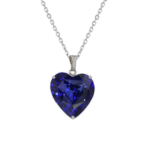 Solitaire Ceylon Sapphire Pendant Jewelry Gold