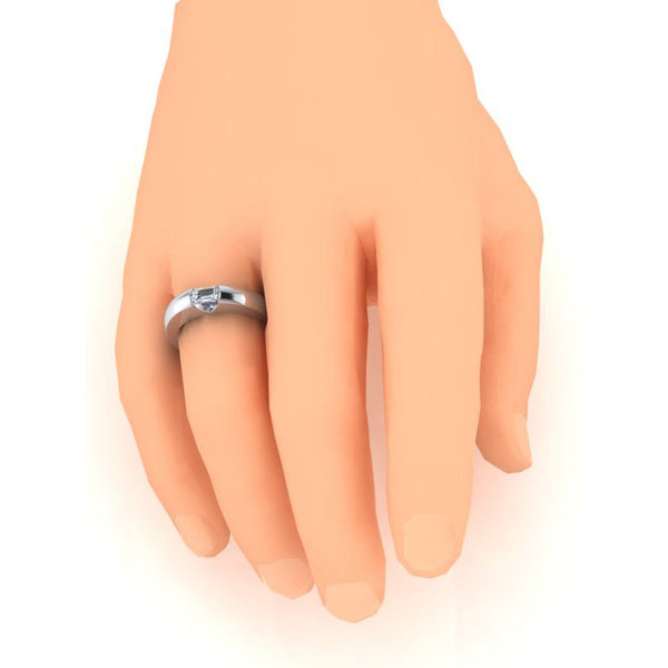 Solitaire Men's Ring East West Jewelry