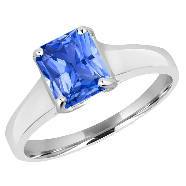 Solitaire Mens Ring Gemstone Jewelry 2.50 Carats Sri Lankan Sapphire 