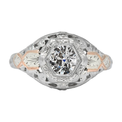 natural round diamond 2ct watch front view