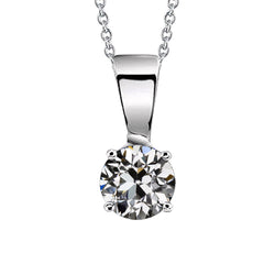 Natural Diamond Pendant 1.50ct - White Gold 14K