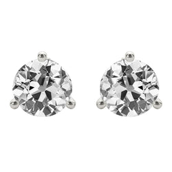 Natural Diamond Earring 4ct - White Gold 14K
