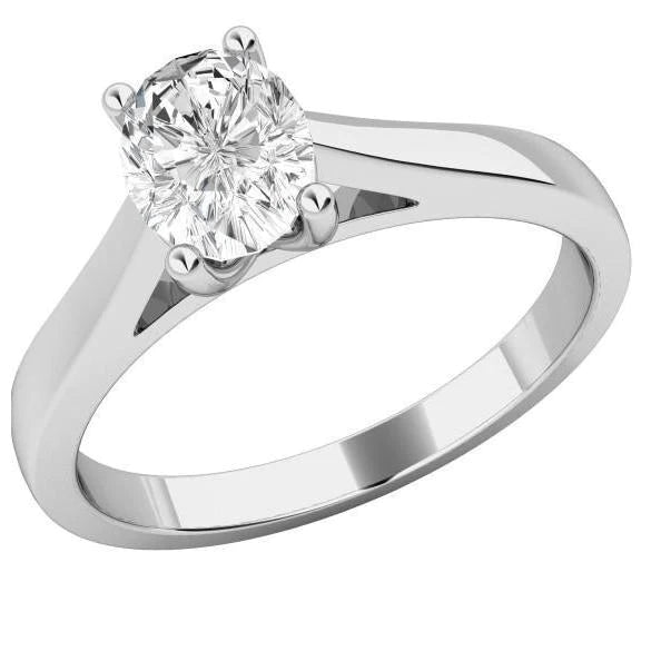 Fancy Solitaire Oval Diamond Engagement Ring 4 Prongs Jewelry 