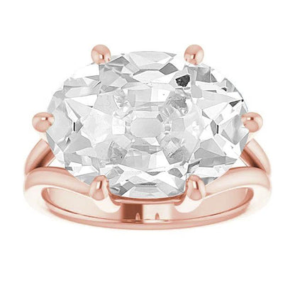 natural oval diamond 8.50ct ring front view