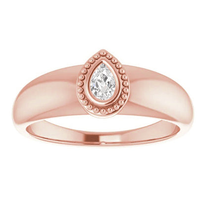  Twisted Style Solitaire Old Miner Diamond Wedding Ring Bezel Set Gold