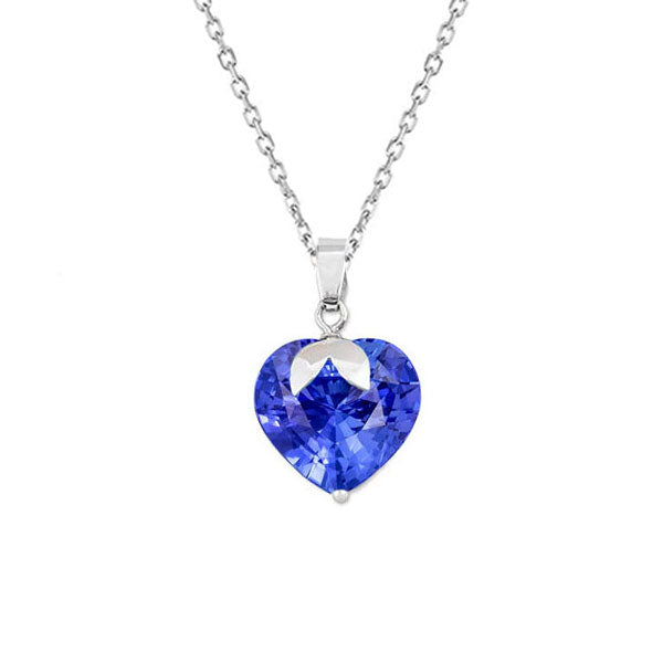 Solitaire Pendant Sri Lankan Sapphire Necklace