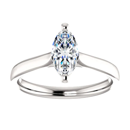 Solitaire Ring Cathedral Setting 2 Carats Marquise Jewelry New