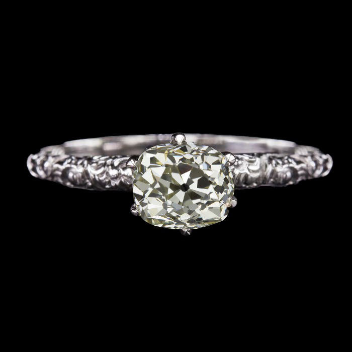 High Quality Solitaire Ring Old Miner Diamond Gold Vintage Style
