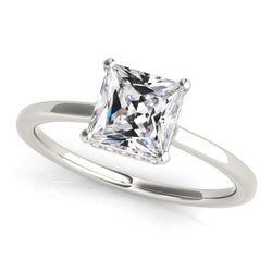 Solitaire Ring Cushion Old Miner Diamond Tapered Shank 3.50 Carats